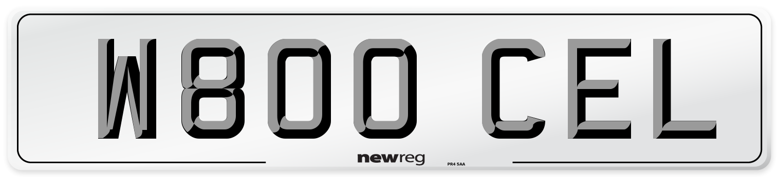 W800 CEL Number Plate from New Reg